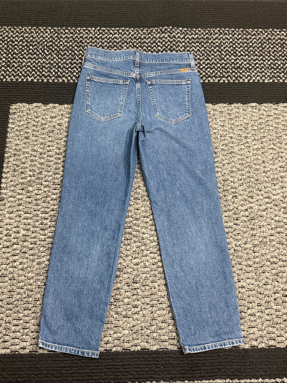 AYR The Frenchie Jeans Women's 25 High Rise Straight Leg Crop Ankle Classic - Picture 2 of 6